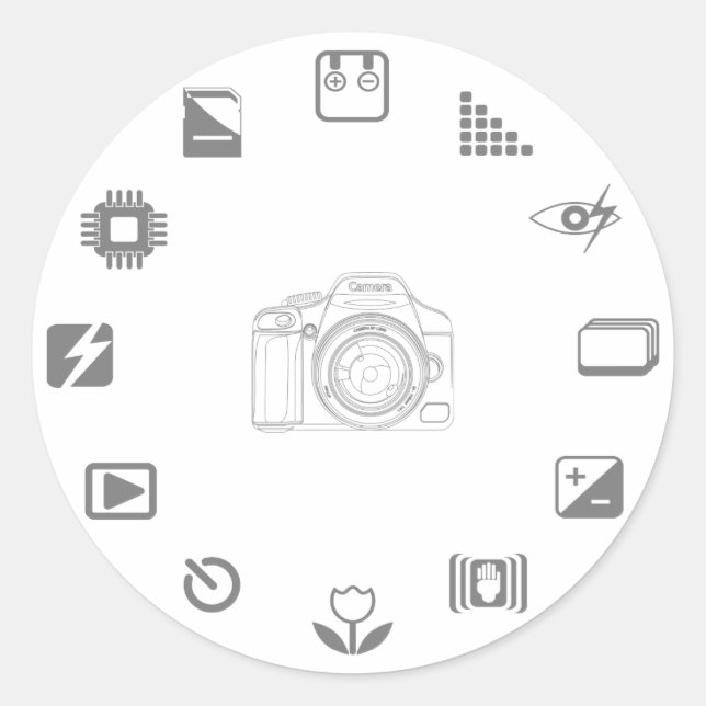 DSLR Feature Classic Round Sticker (Front)