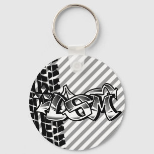 DSM Eclipse Talon 4g63 Black and White Keychain
