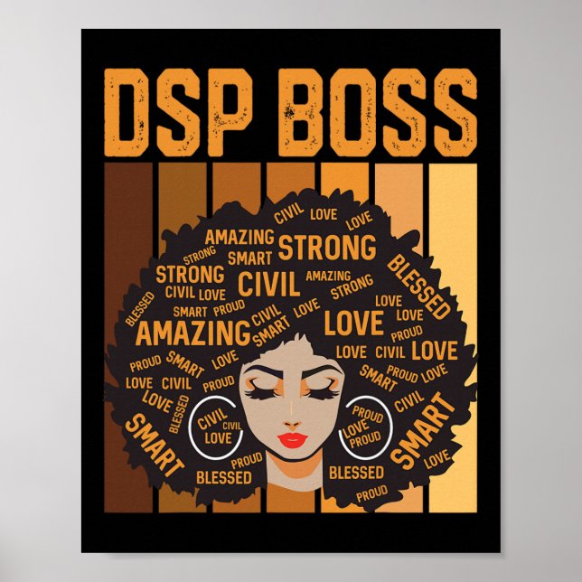 Dsp Boss Powerful Black History Month Black Pride  Poster (Front)