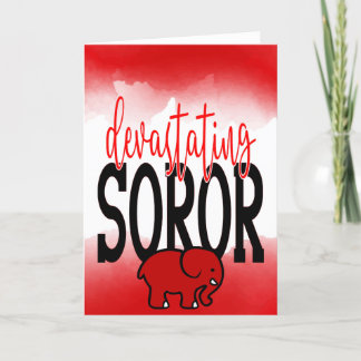 DST Inspired Devastating Soror Crimson and Cream   Thank You Card