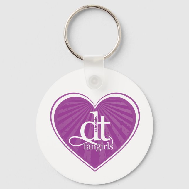 DT Fangirls (Heart Purple Keychain) Keychain (Front)