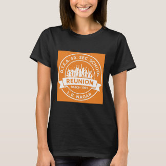 DTEA 1999 Women's Black Tee- Orange logo T-Shirt