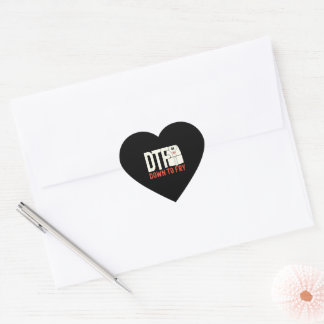 DTF Dowl to fry| Chicken Retro Gift Heart Sticker