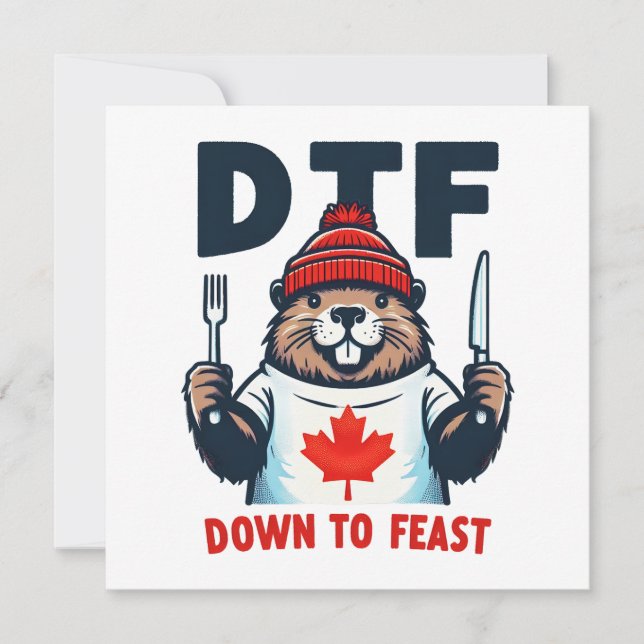 DTF Down To Feast  Card (Front)