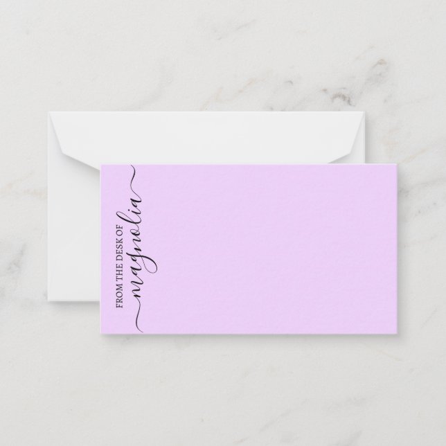 Du bureau simple Carte pour notes élégant (Devant)