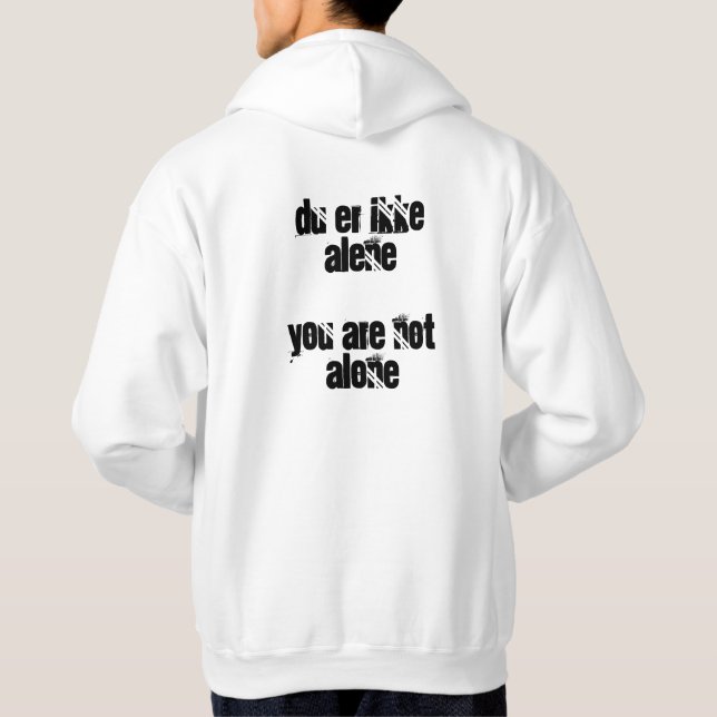 du er ikke alene / you are not alone tshirt Evak (Back)