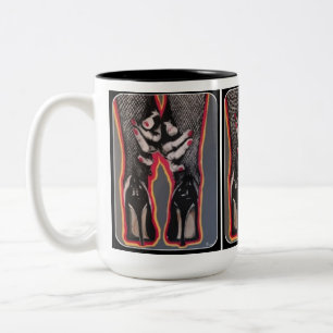 'Du Hast' Painting on a Two-Tone Coffee Mug