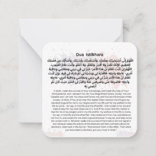 Dua Istikhara  Daily Adhkar Card