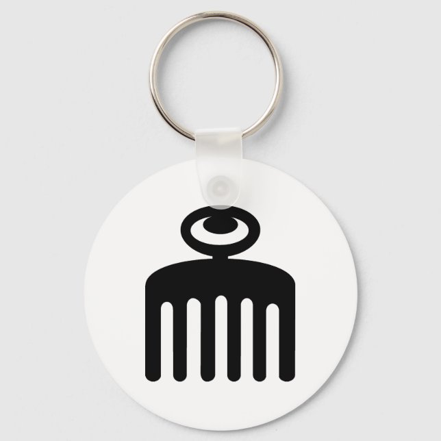 Duafe | Adinkra Symbol for Feminine Beauty Keychain (Front)