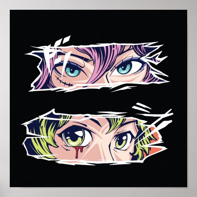 Dual Anime Eyes Poster (Front)