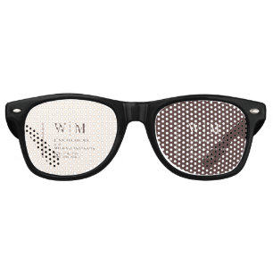 Dual Chocolate Brown Beige Formal FunWedding Retro Sunglasses