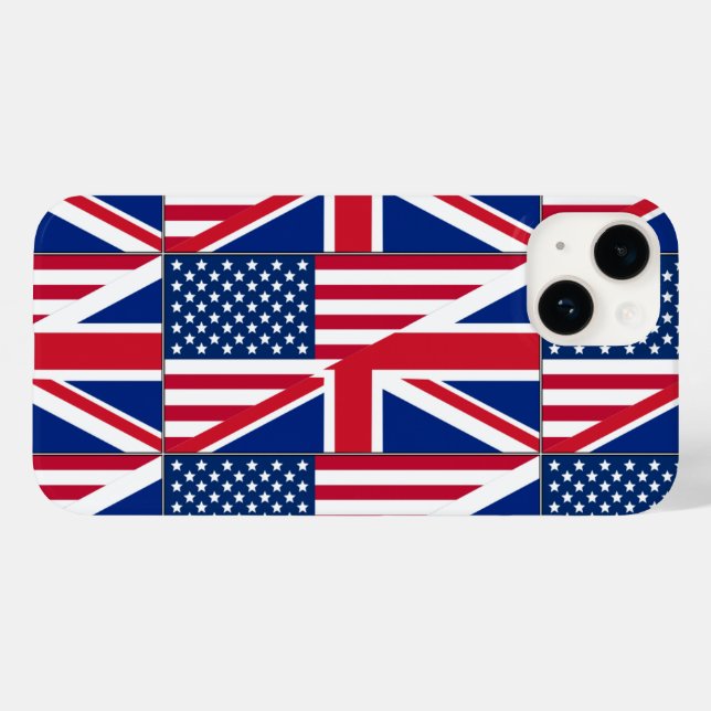 Dual Citizen American & British Flag Case-Mate iPh Case-Mate iPhone Case (Back (Horizontal))