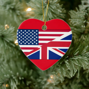 Dual Citizen American & British Flag Ornament