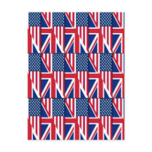 Dual Citizen American & British Flag Postcard