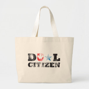 Dual Citizen Large Tote Bag