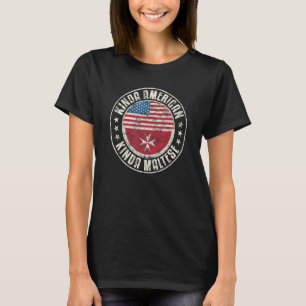 Dual Citizenship American Maltese Malta Usa Flag_1 T-Shirt