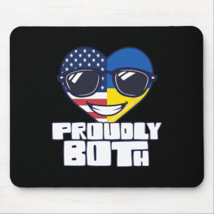 Dual Citizenship Proudly Both Usa Ukraine Mouse Pad