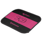 Dual Colour custom name & monogram car floor mats