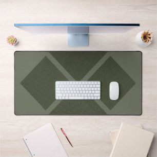 Dual Diamond Moss Green Desk Mat – Customizable