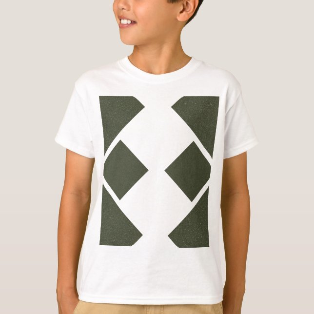 Dual Diamond Moss Green Youth Tee (Front)