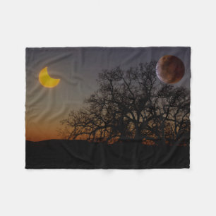 Dual Eclipses Fleece Blanket