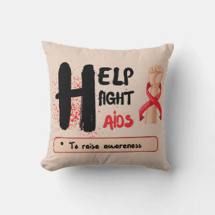 Dual Faces of Hope: Help Fight AIDS Day Awareness Throw Pillow