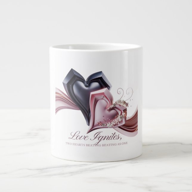Dual Hearts Couple Mug (Front)