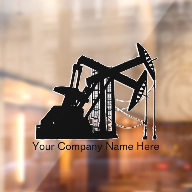 Dual Oil Pumping Units - Black Colour Window Cling (Sheet 2)