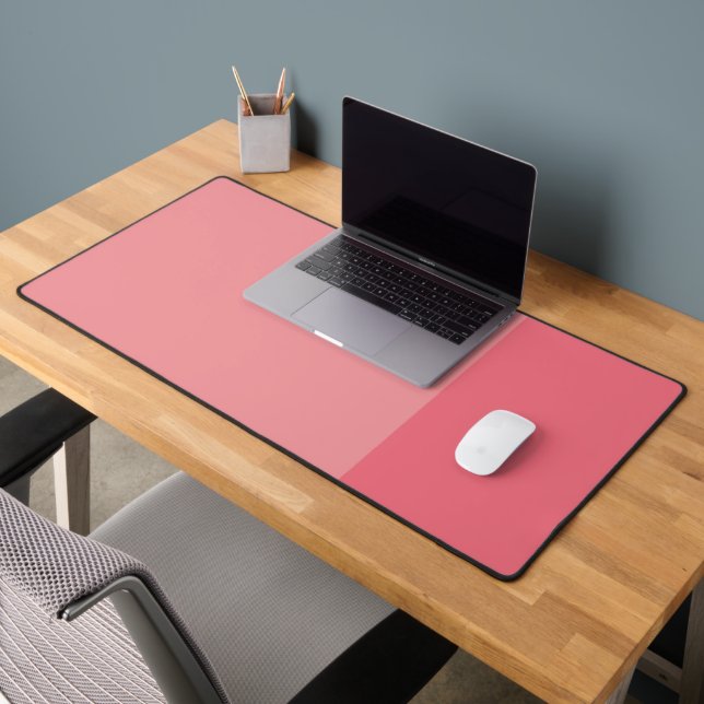 Dual Pink with Separate Mouse and Keyboard Areas Desk Mat (Office 2)