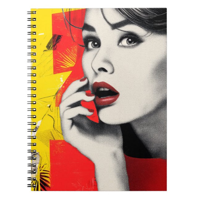 Dual pop art portrait  notebook (Front)