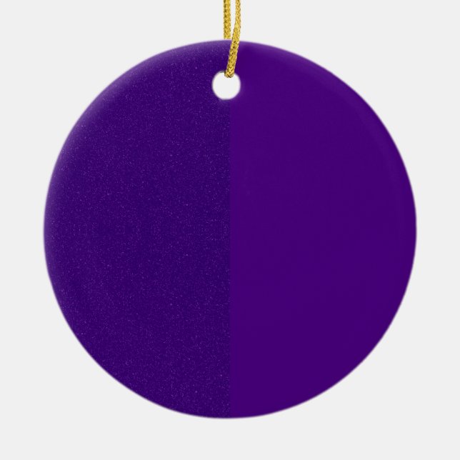 Dual Purple Glitter Split Ornament – Customizable (Front)
