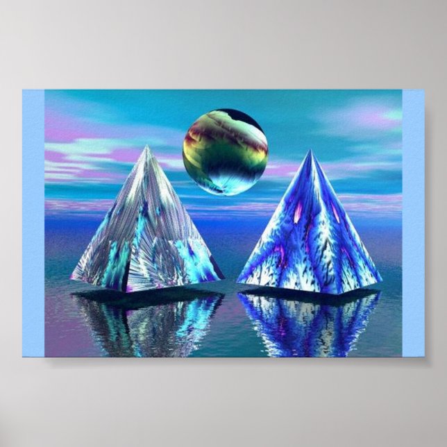 Dual Pyramid Lake Poster (Front)
