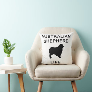 dual sided australian shepherd life throw pillow
