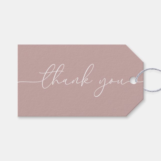 Dual-Sided Baby Shower Thank You Gift Tags (Front (Horizontal))