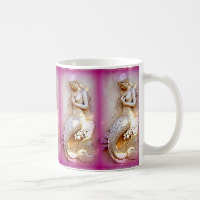 dual sitting mermaids coffee mug (Right)