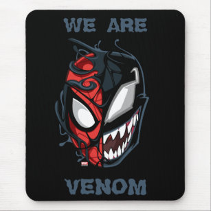 Dual Spider-Man Peter Parker & Venom Head Mouse Pad