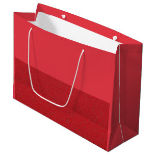 Dual-Texture Tomato Red Custom Gift Bag