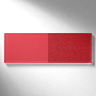 Dual-Texture Tomato Red Name Badge – Customizable