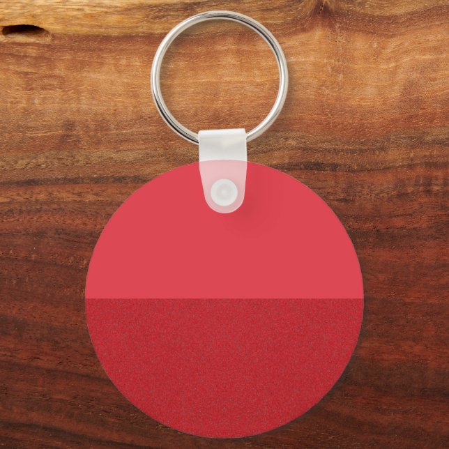Dual-Texture Tomato Red Round Keychain – Customize (Front)