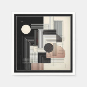 Dual‑Tone Geometry Napkin