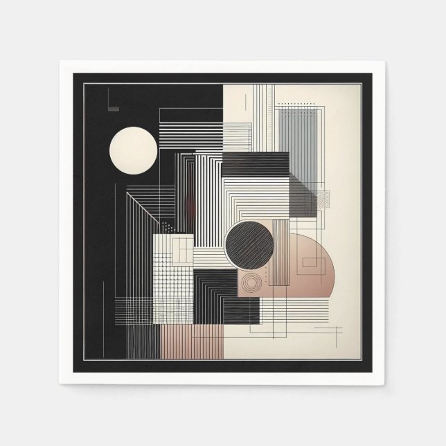 Dual‑Tone Geometry Napkin (Front)