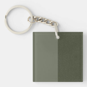 Dual-Tone Moss Green Acrylic Keychain – Customize
