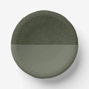 Dual-Tone Moss Green Paper Plate – Customizable