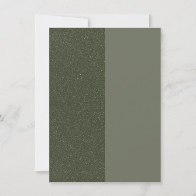 Dual-Tone Moss Green Save the Date – Customizable (Front)