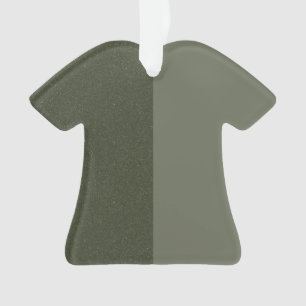 Dual-Tone Moss Green Tee Ornament – Customizable