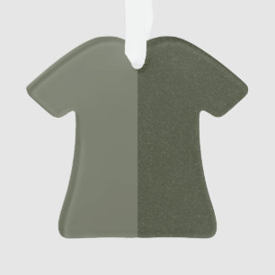 Dual-Tone Moss Green Tee Ornament – Customizable