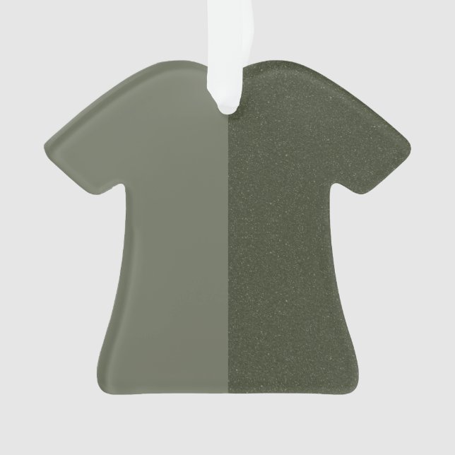 Dual-Tone Moss Green Tee Ornament – Customizable (Front)