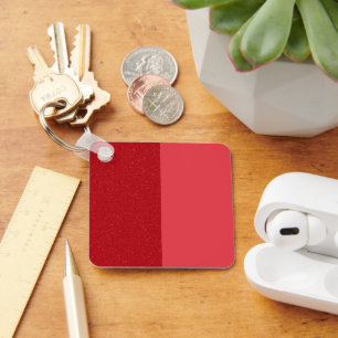 Dual-Tone Tomato Red Grain Keychain – Customizable