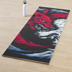 Dual Wild Lunar Wolf Yoga Mat