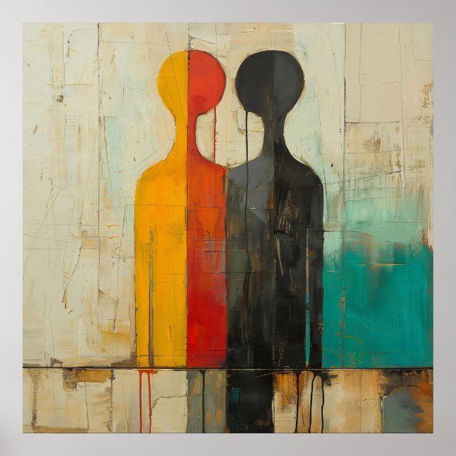 Duality – Abstract Figures of Light and Shadow Poster (Front)